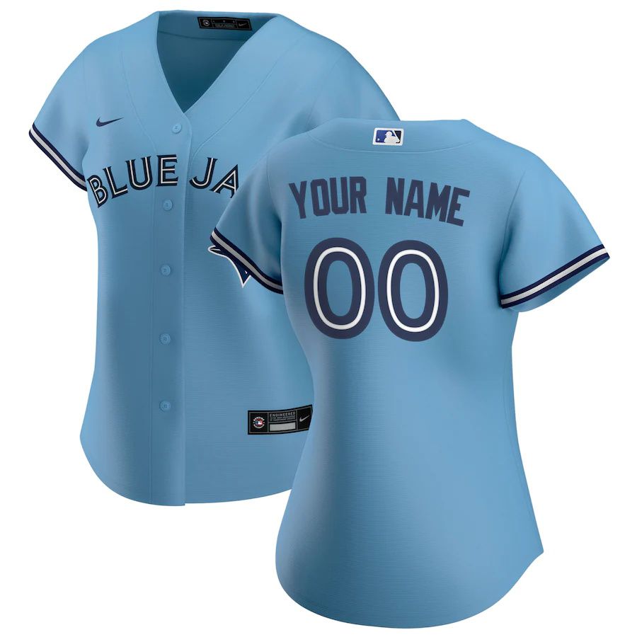 Womens Toronto Blue Jays Nike Blue Replica Custom MLB Jerseys